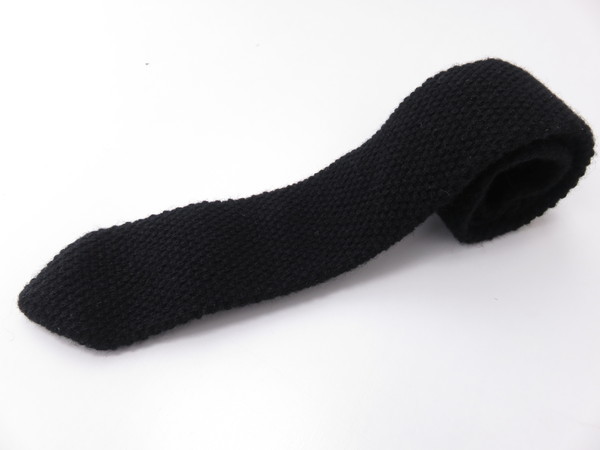  J Press J.PRESS Kids for children knitted necktie wool 100% black adult . use possibility 