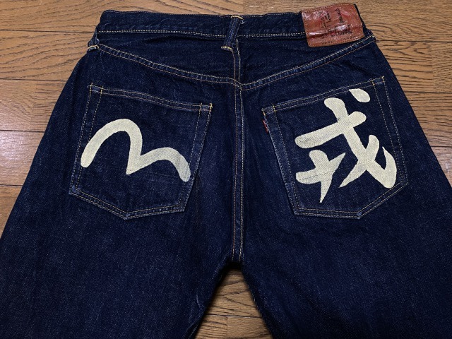 ※EVISU エヴィス エビス戎 No1 SPECIAL LOT 2001 ホワイトカモメペイント セルビッチ デニムパンツ 日本製 34 BJBA.AB_画像3