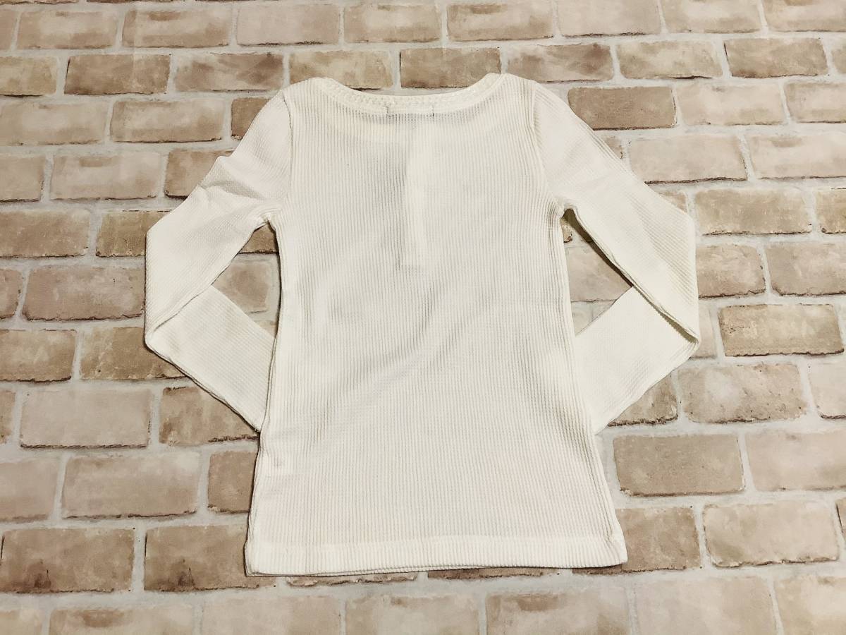 U_Top-304【未使用】GAP/トップス/110cm/オフホワイト/長袖/カットソー/ロンＴ/ギャップ/子供服/女の子/送料無料_画像4