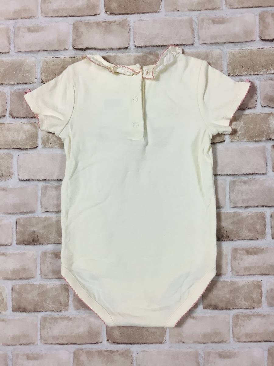 U_Baby-811【美品】Gymboree/ロンパース/80cm/白/カバーオール/ミニチュアダックス/女の子/子供服/クリーニング済み/送料無料