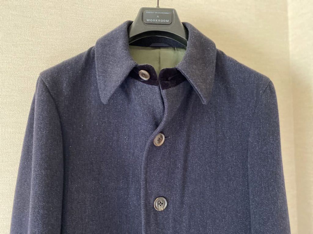  прекрасный товар do-meruDORMEUIL пальто A WORKROOM пальто с отложным воротником темно-синий 