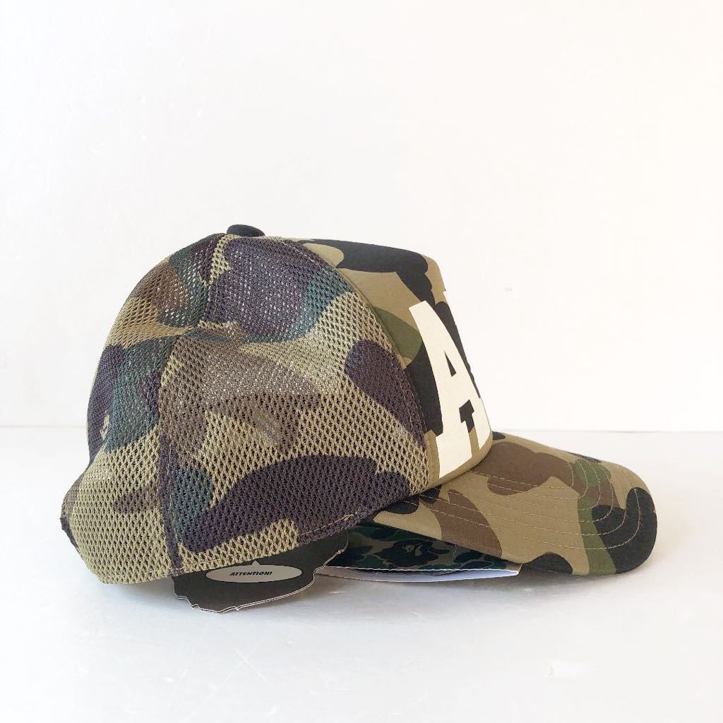 未使用 A BATHING APE カモフラ メッシュキャップ ロゴ NIGO ア 未使用 A BATHING APE カモフラ メッシュキャップ ロゴ NIGO ア