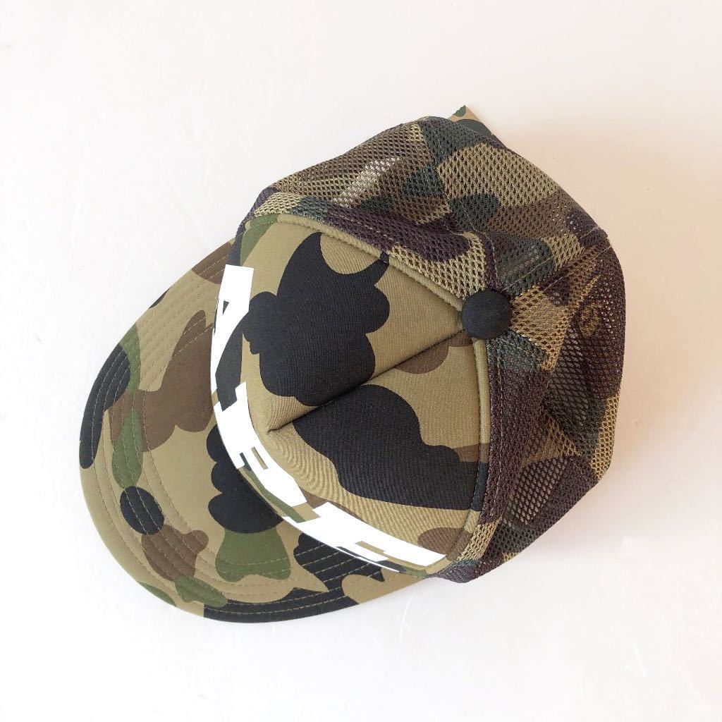 未使用 A BATHING APE カモフラ メッシュキャップ ロゴ NIGO ア 未使用 A BATHING APE カモフラ メッシュキャップ ロゴ NIGO ア