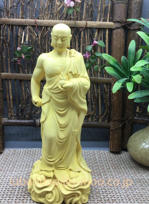 極上品 地蔵菩薩立像 供養品 仏師彫り 仏教工芸品 置物 木製仏像_画像2