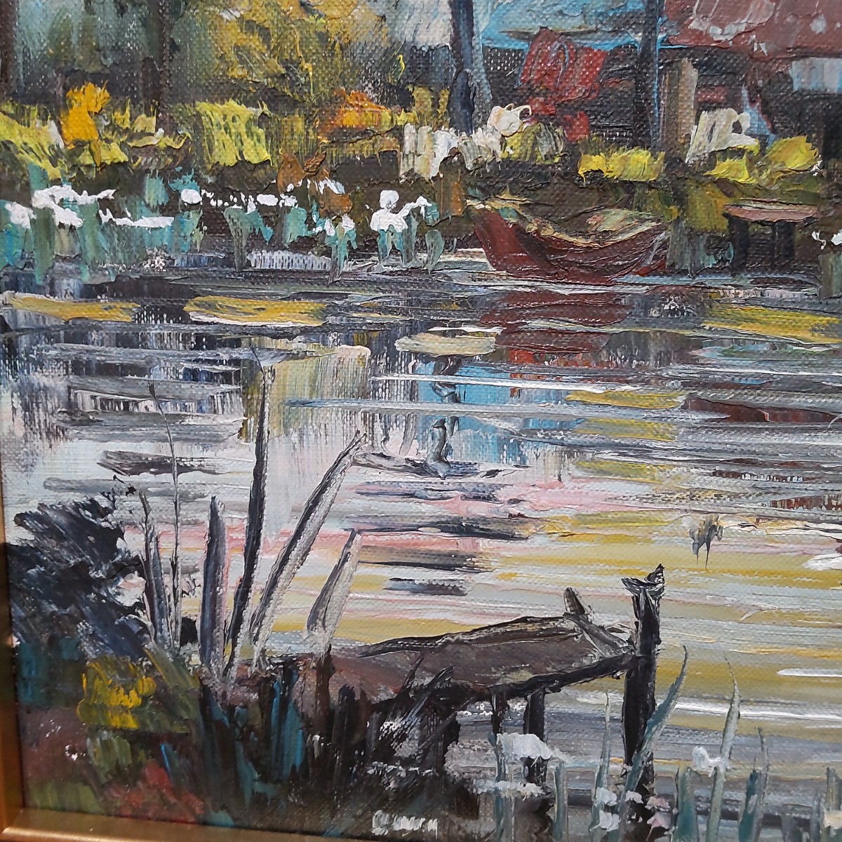 絵画 油絵 油彩 風景画 作者不明 額縁付き 額装 アンティーク 絵画 油絵 油彩 風景画 作者不明 額縁付き 額装 アンティーク