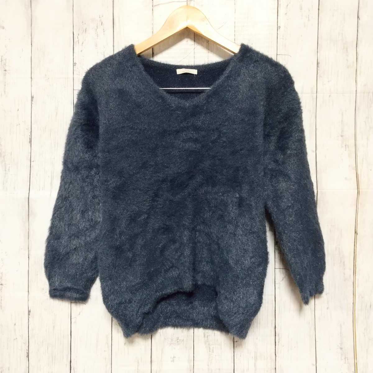 F3528ul Items Urban Research アイテムズ アーバンリサーチ サイズf ニットセーター ネイビー シャギーニット レディース Vネック F3528ul Items Urban Research アイテムズ アーバンリサーチ サイズf ニットセーター ネイビー シャギーニット レディース Vネック