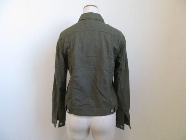 (46095)ELLE L lady's jacket khaki USED