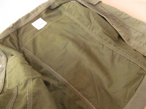 (46095)ELLE L lady's jacket khaki USED