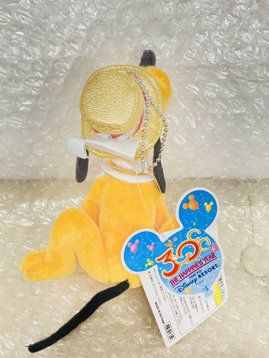 新品 未使用 タグ付き ディズニーランド TDL 30周年 Happiness ハピネス 金コス ぬいぐるみバッジ ぬいば ヌイバ プルート_画像3