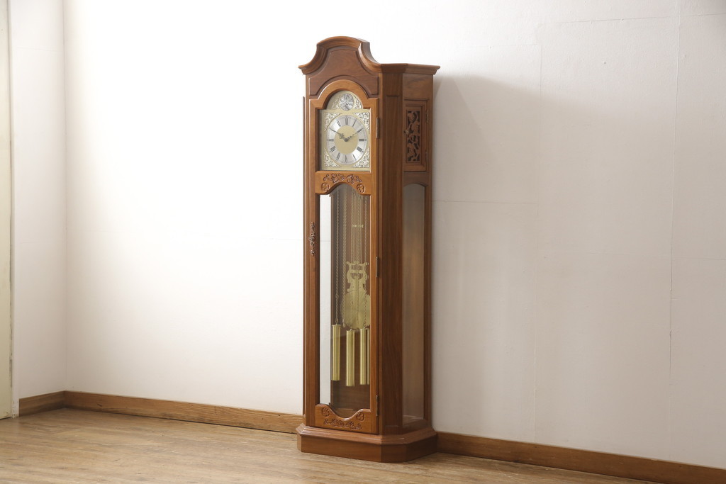 R-056772　中古　美品　ドイツ　ヘルムレ　分銅式　振り子付き　クラシカルな空間を演出するホールクロック(振り子時計、ディスプレイ)_画像1
