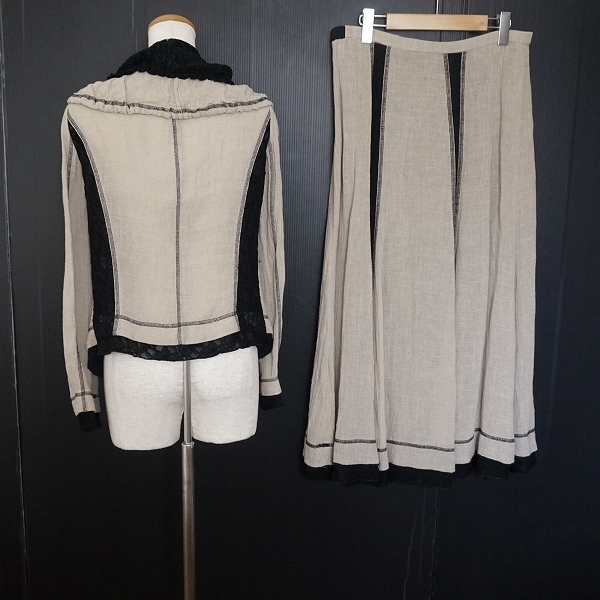 ワンピなど最旬ア! EIKO KONDO*リネンセットアップスーツ 数量限定
