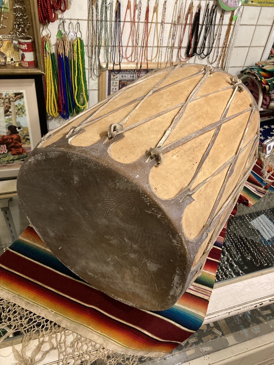 USAコチティプエブロインディアンログドラムRED BIRD,COCHITI PUEBLO