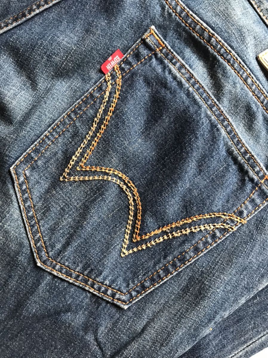 [ быстрое решение ]W36 Edwin EDWIN распорка джинсы хлопок 100% Denim эксклюзивный Vintage кромка цепь стежок specification б/у обработка 