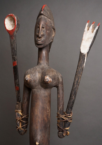 アフリカ　マリ　ドゴン族　サティンベ　マスク　仮面　No.186　木彫り　アフリカンアート　彫刻_画像4