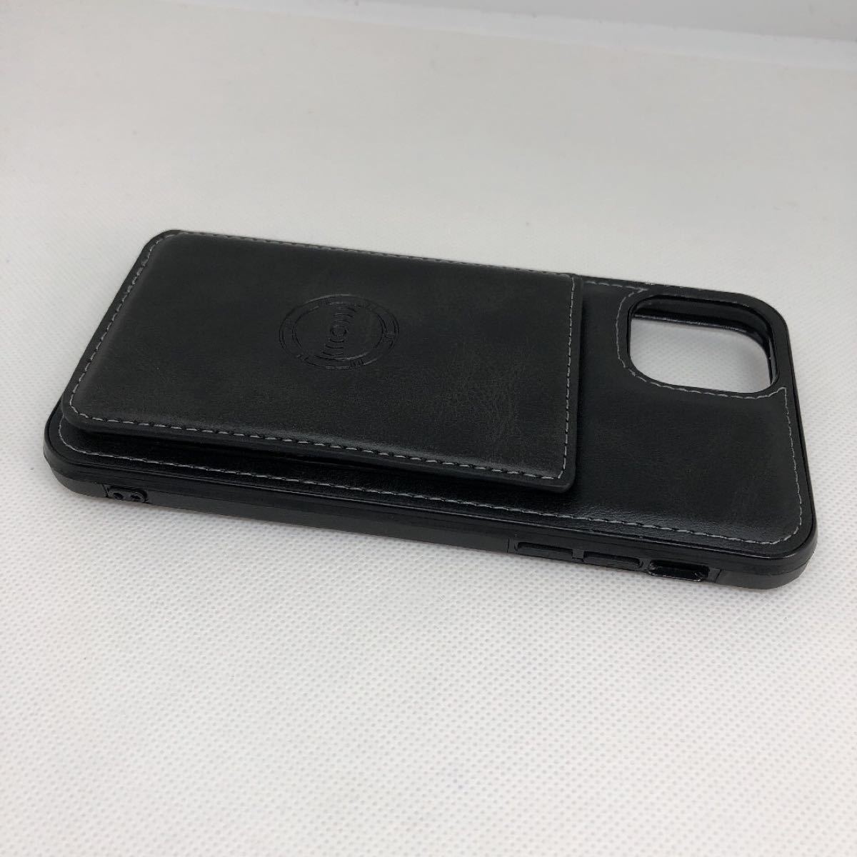 iPhone11ProMax ケース　財布型ケース　カード収納　ブラック