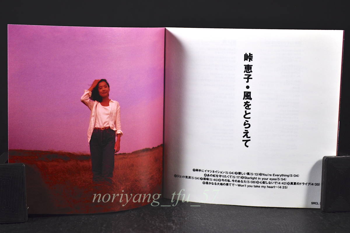 デビュー作 廃盤☆ 峠恵子 / 風をとらえて ■92年盤 11曲収録 CD 1st アルバム ♪遥かなる大地の果てで,真夏のドライブ,他 SRCL-2487 美品_画像6