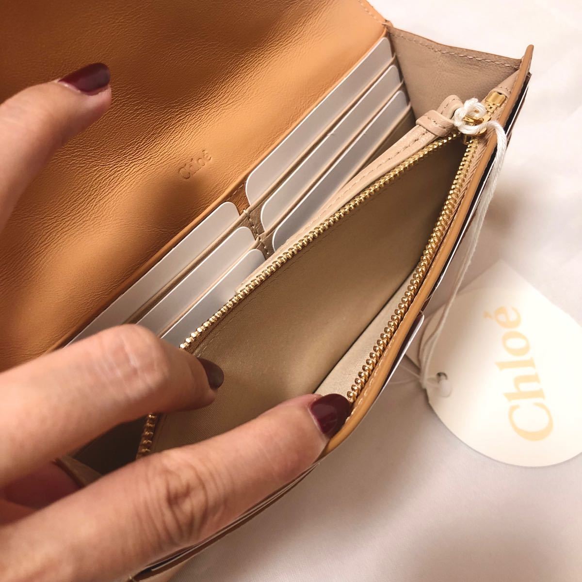 未使用 正規品 箱付き Chloe クロエ 財布 長財布 キルティング レザー
