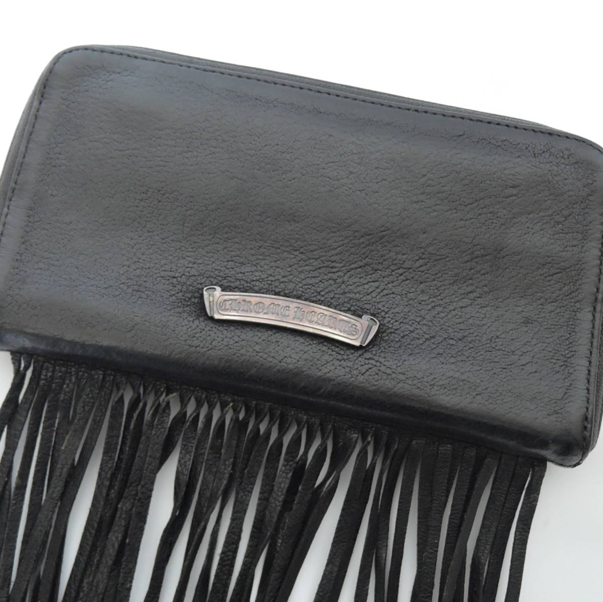 希少 美中古 クロムハーツ CHROME HEARTS フレアニー デストロイレザー