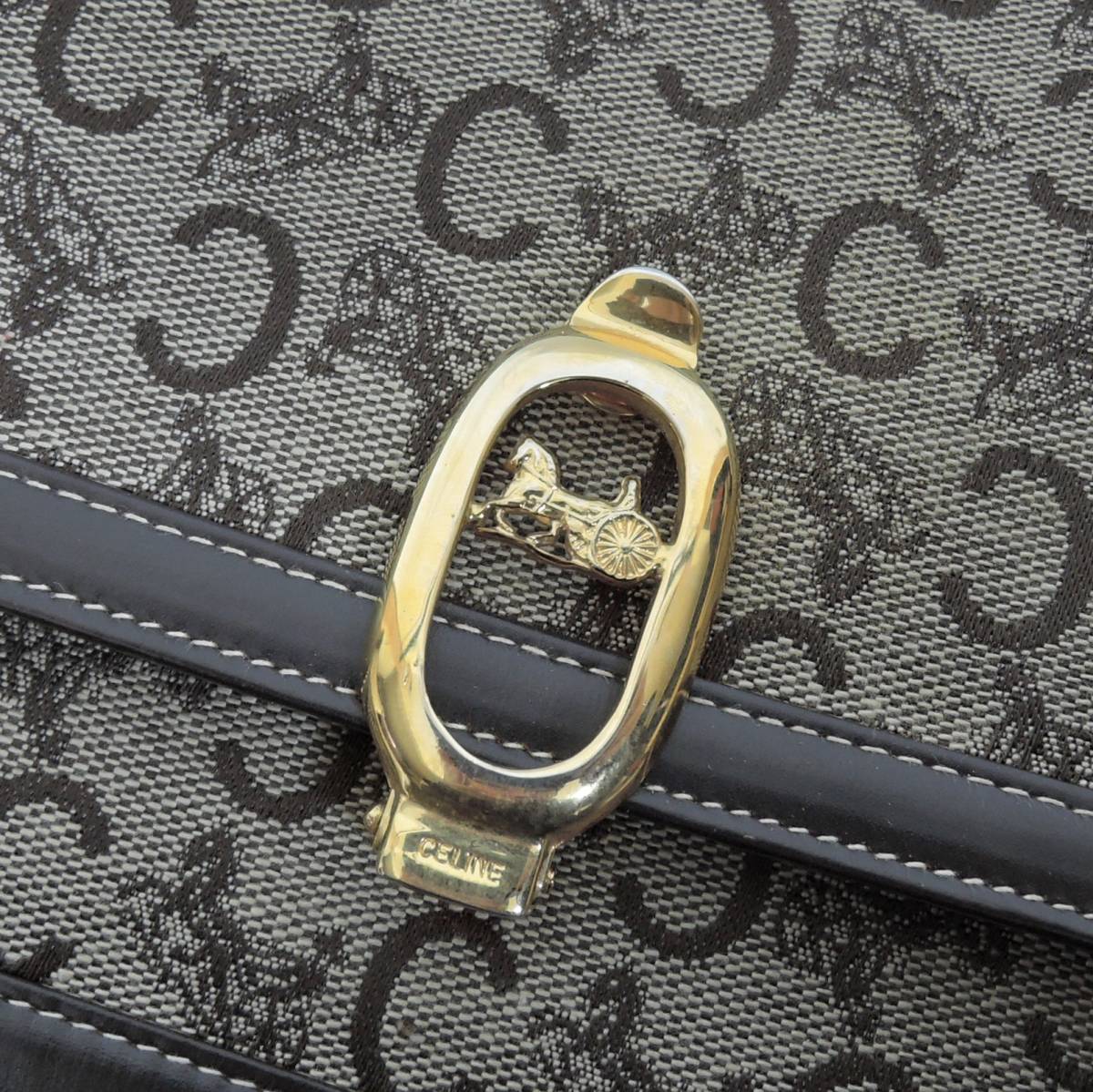 vintage セリーヌ CELINE オールド イタリア製 馬車金具 サルキー C