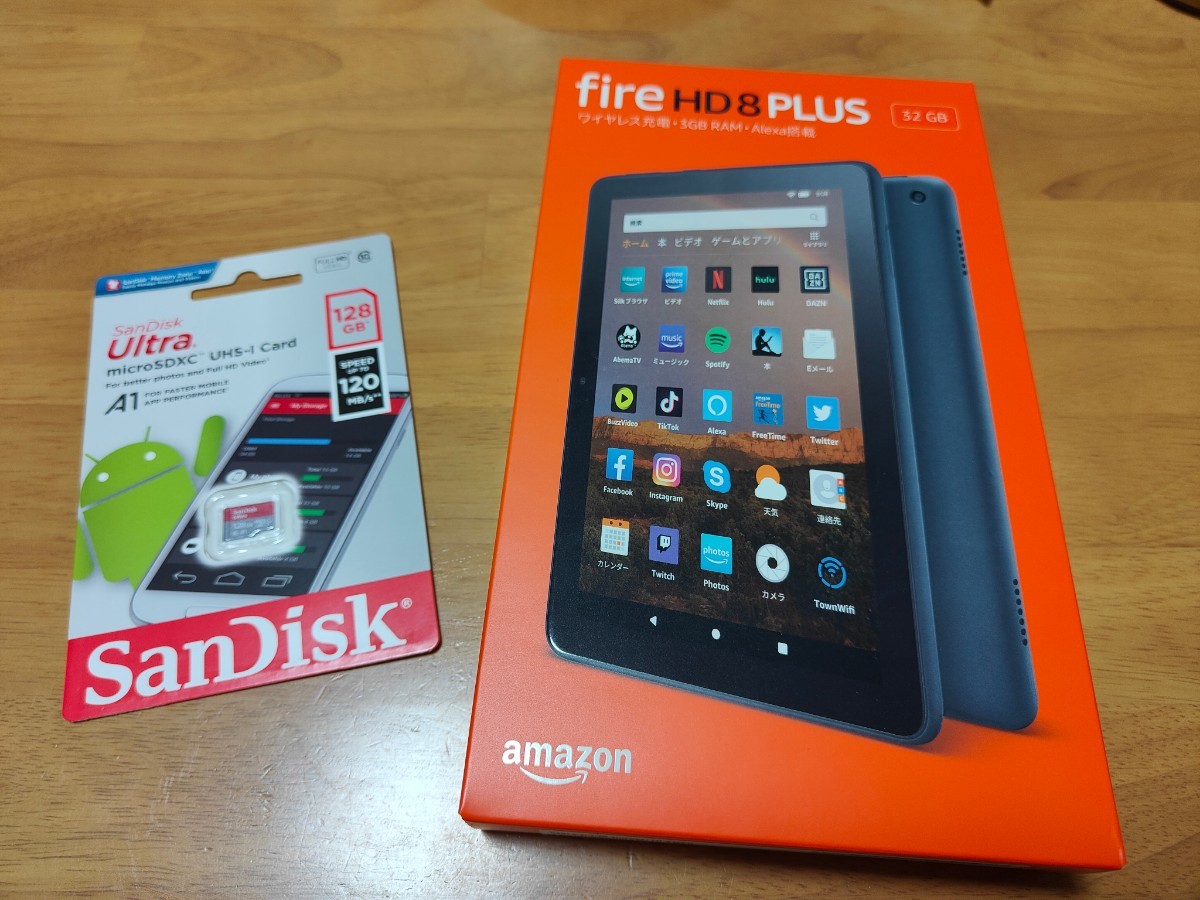 新品 Amazon Fire HD 8 Plus 32GB 第10世代 タブレット 8インチ 128GB マイクロSDおまけ