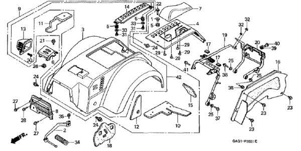 TA02 純正 デフ ASSY 在庫限り ジャイロキャノピー TD01 後期 ジャイロX ディフアレンシヤルASSY デフ サイド ベアリング 付属 .取寄 .gag_TA02　F-16-1　リアフェンダー、Y～