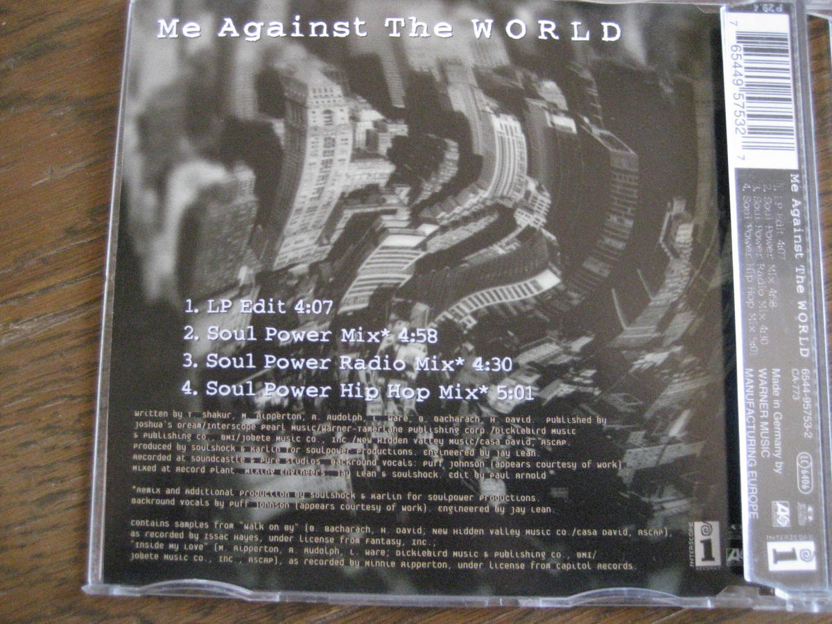 CDS 2Pac / Me Against The World Soul Power mix GANGSTA G-RAP G-FUNK G-LUV CHICANOの画像2