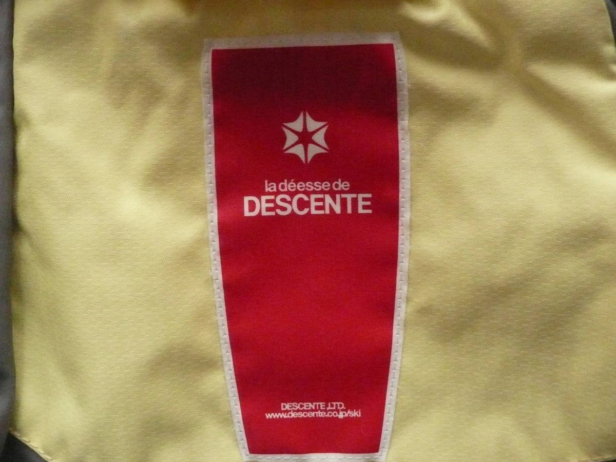 DESCENTE デサント 極上 レディースM スキーウエア上下セット(イエロー＆銀色/9号) 身長157-163cm 胸囲80-86cm  胴囲61-67cm スキースーツ