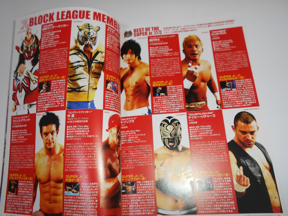  проспект New Japan Professional Wrestling брошюра 2010 лучший ob super Junior 17. бог Thunder *laiga- золотой книга@. 2 Tiger Mask 