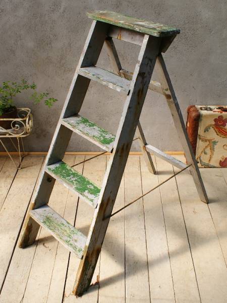  England antique step ladder stepladder display 5837