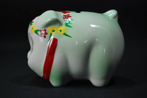  retro * ceramics made * pig. savings box / pig san * condition excellent Ⅱ