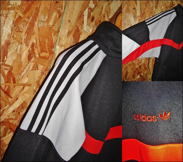 L Adidas adidas спортивная куртка мульти- джерси 90s Vintage 3шт.@ линия to зеркальный . il K20B796