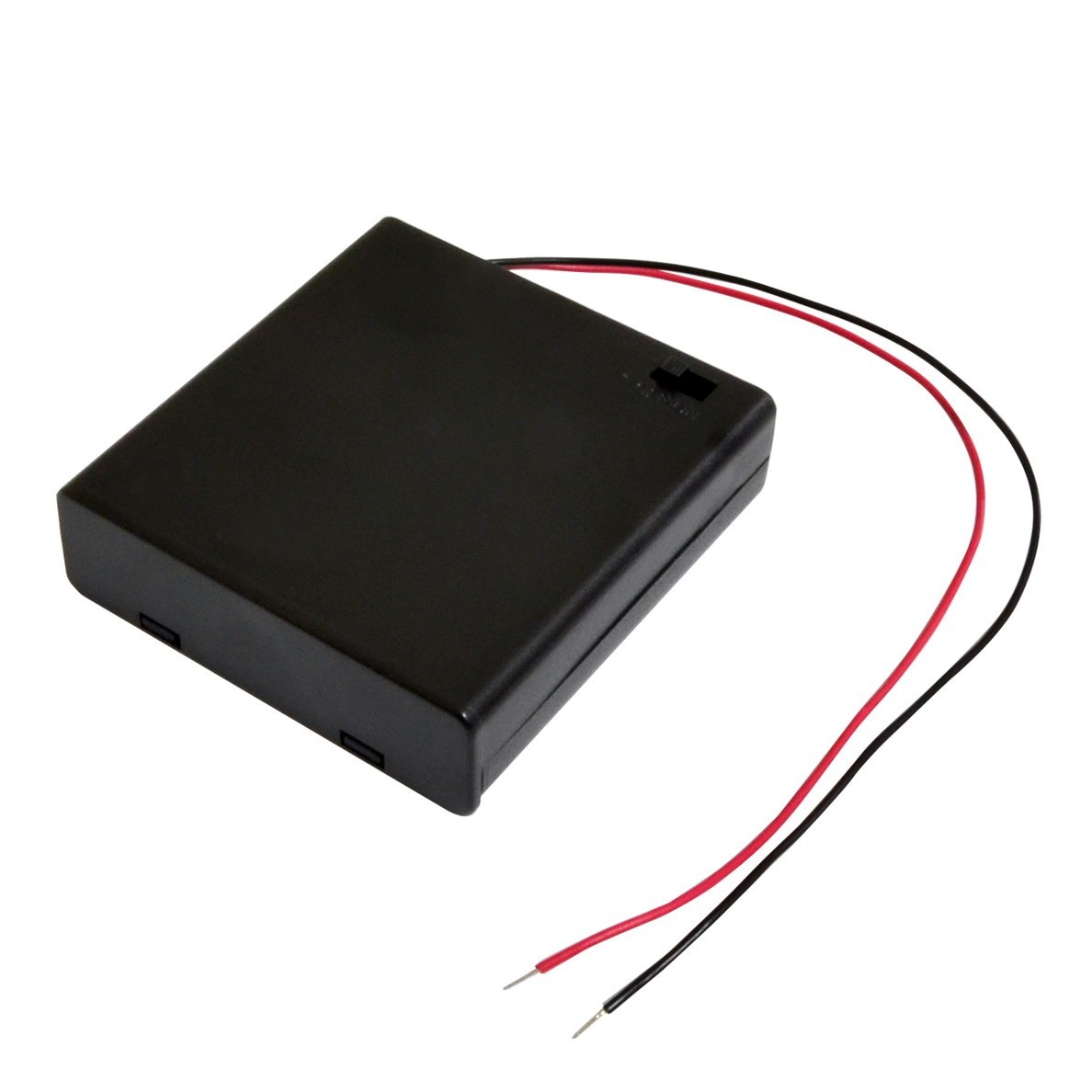 6472(100個) 電池ボックス 単3乾電池×4本 (SBH-341-1AS) フタ・スイッチ付　ケーブル20cm