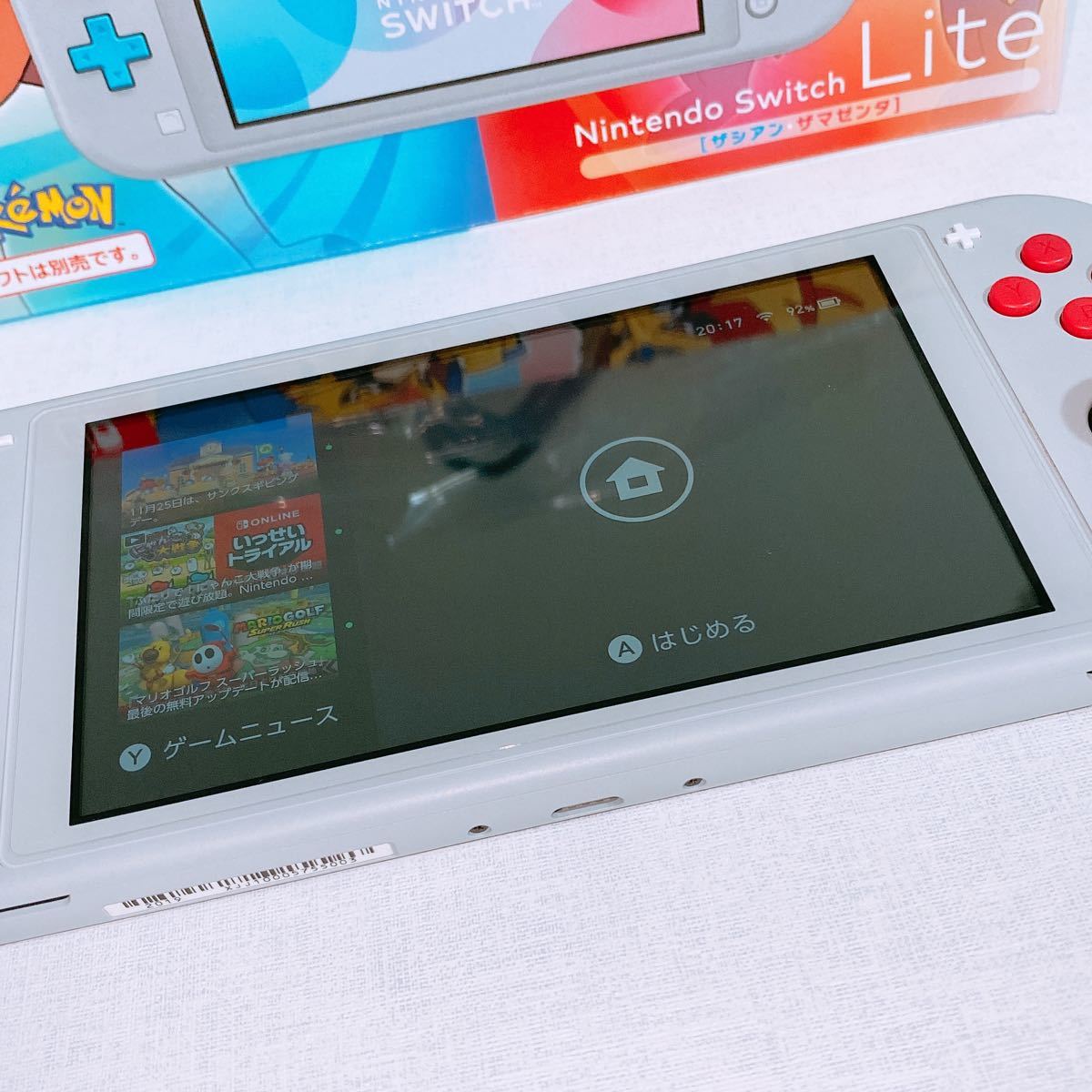 動作確認済 Nintendo Switch Lite スイッチ ライト 本体 ポケモン ザシアン・ザマゼンタ 限定モデル