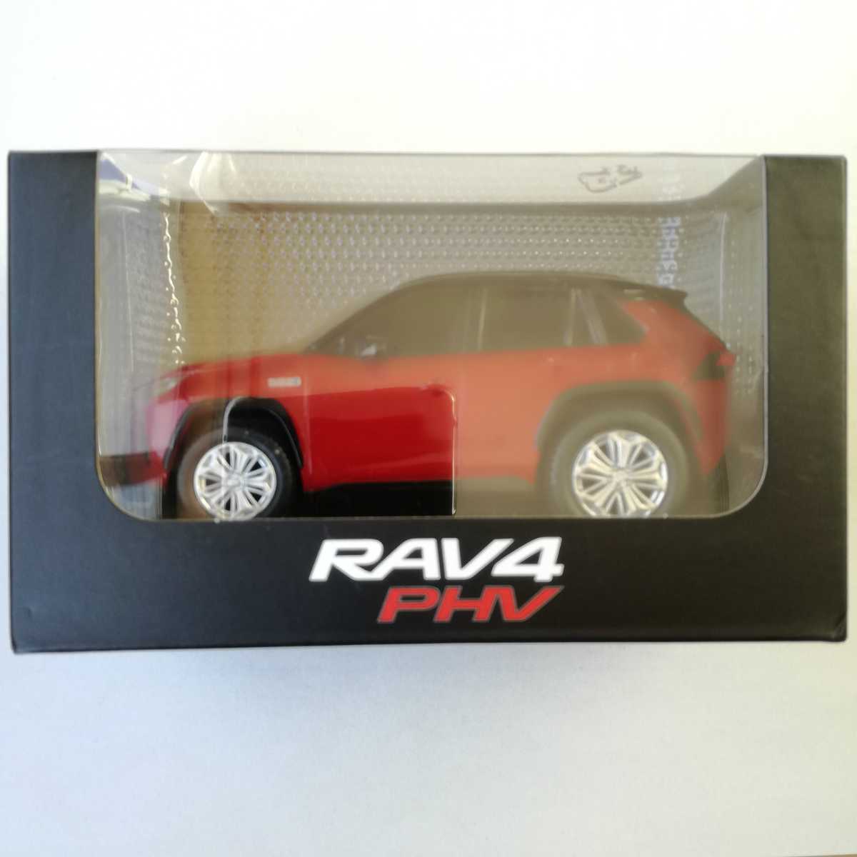 トヨタ 新型RAV4 PHV ラブフォーPHV 非売品 プルバックカー ミニカー 2トーン ブラックマイカxエモーショナルレッドⅡ_画像1