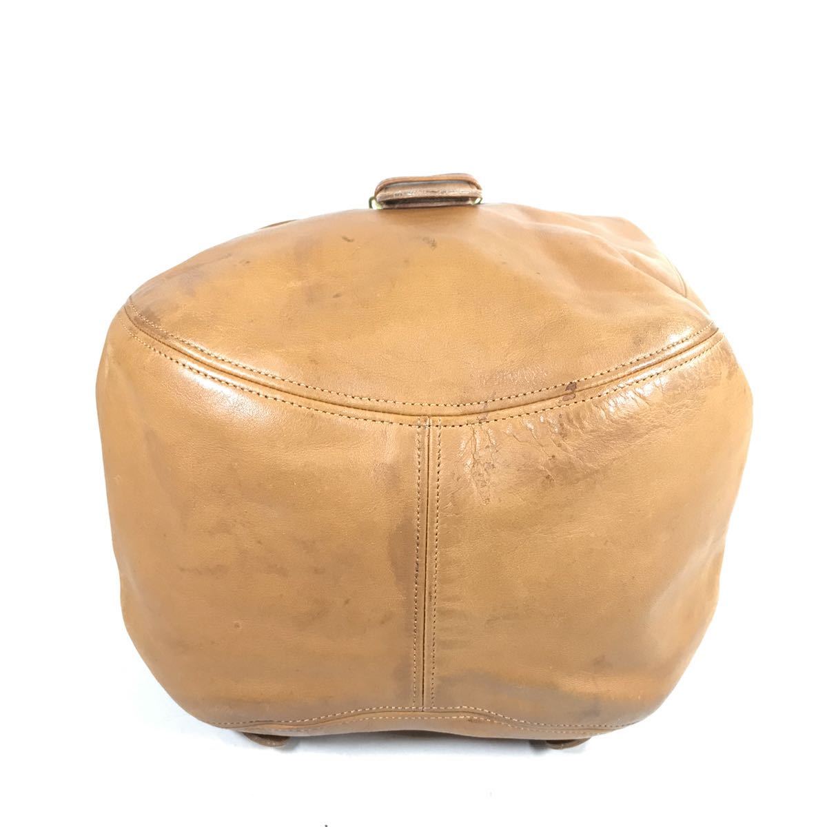 [ Coach ] genuine article COACH rucksack Old Coach tea 0536-327 rucksack backpack original leather men's lady's USA made 