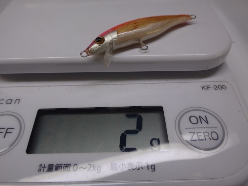 WAKA MINNOW 5cm PINK/ N　ワカ ミノー　ピンク/ ナチュラル　ハンドメイド カスタム フックレス ヘッドに刻印　検) ラピッド/ ゼペット_画像5