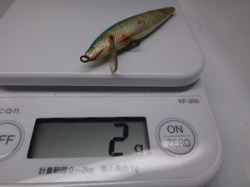 OLD DAIWA BALSA MINNOW　オールド ダイワ　バルサミノー　フックレス　ペイントロス 小キズ シミ ヨゴレあり_画像5