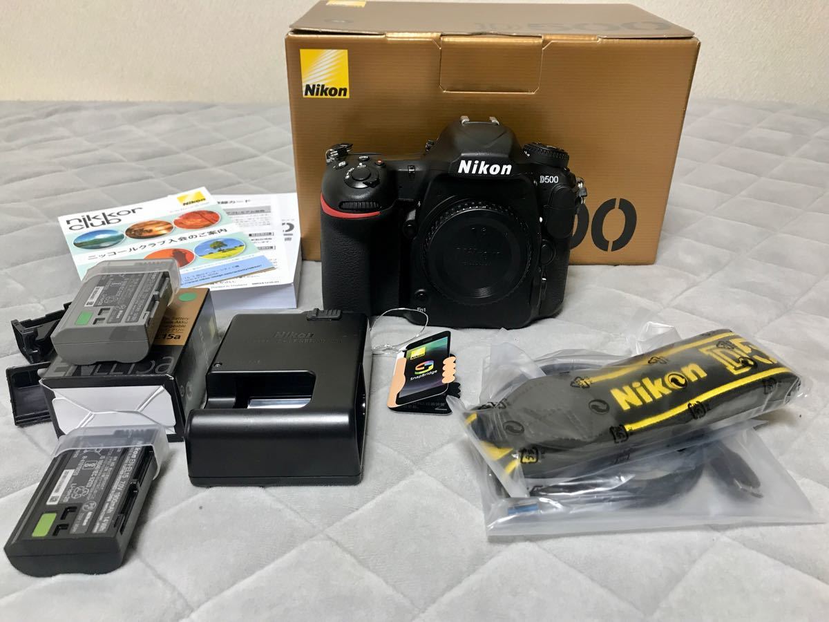 Nikon D500 本体 純正予備バッテリー付き！-