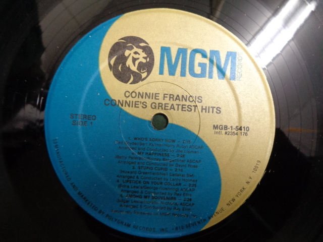 CONNIE FRANCIS/CONNIE'S GREATEST HITS●LP_画像6