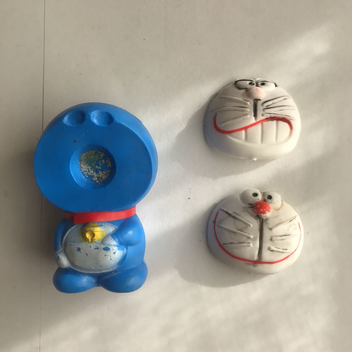 # approximately 40 year front Doraemon face change sofvi goods figure doll toy that time thing # extra Shokugan eraser former times Showa Retro Glyco old 