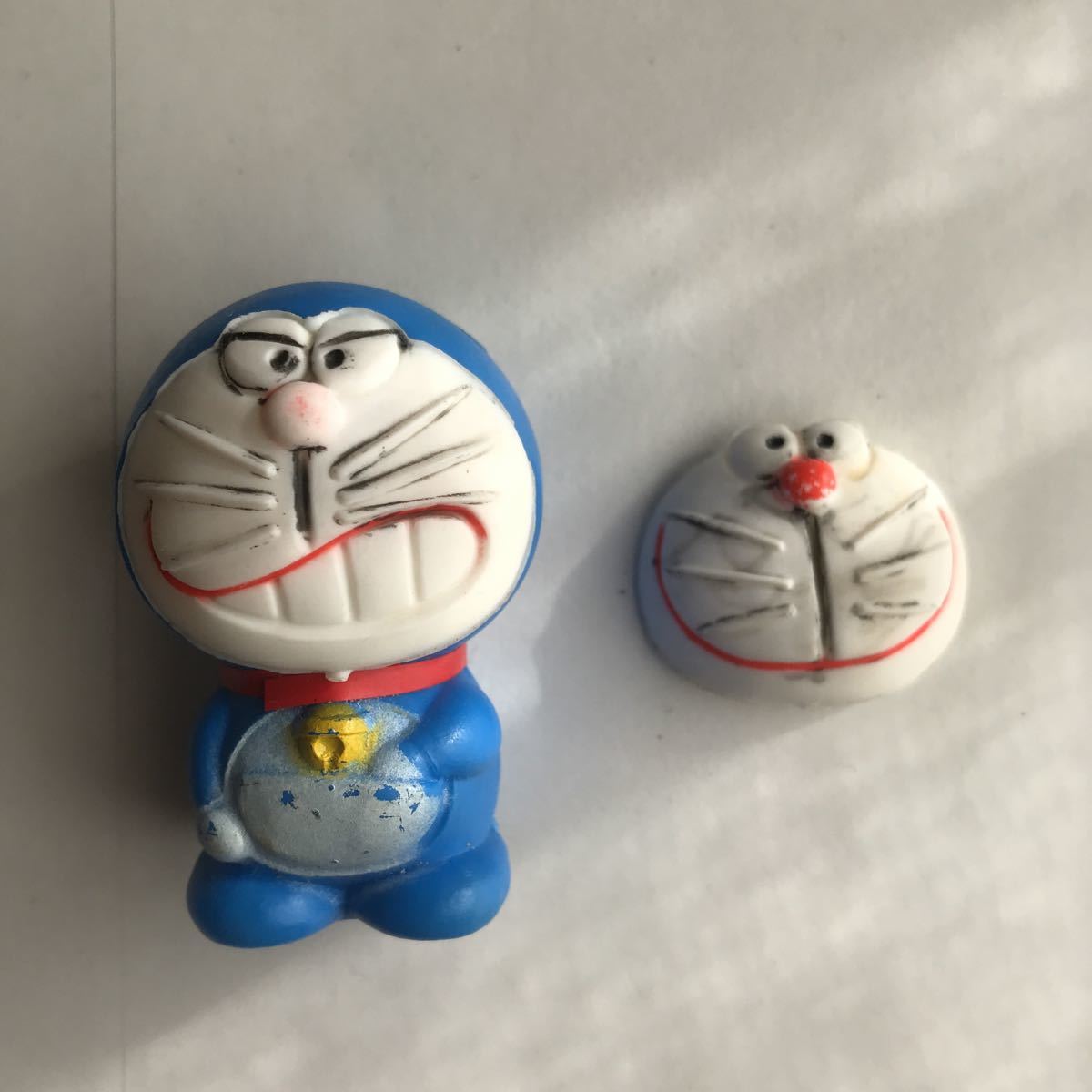 # approximately 40 year front Doraemon face change sofvi goods figure doll toy that time thing # extra Shokugan eraser former times Showa Retro Glyco old 