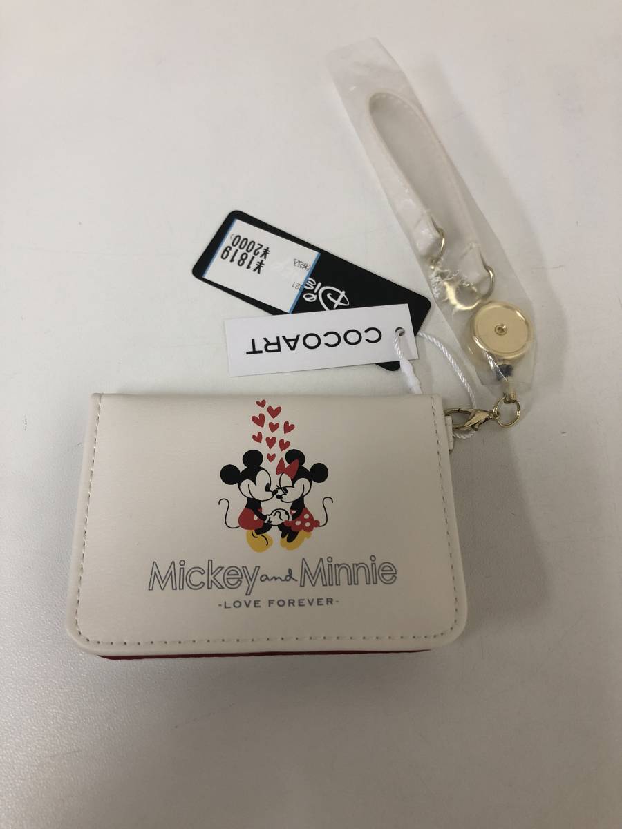  tag attaching Disney Mickey & minnie WH ticket holder pass case white 