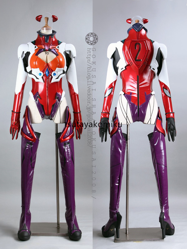  gorgeous version! Neon Genesis Evangelion ..* Aska * Langley costume play clothes set manner shoes . wig optional 