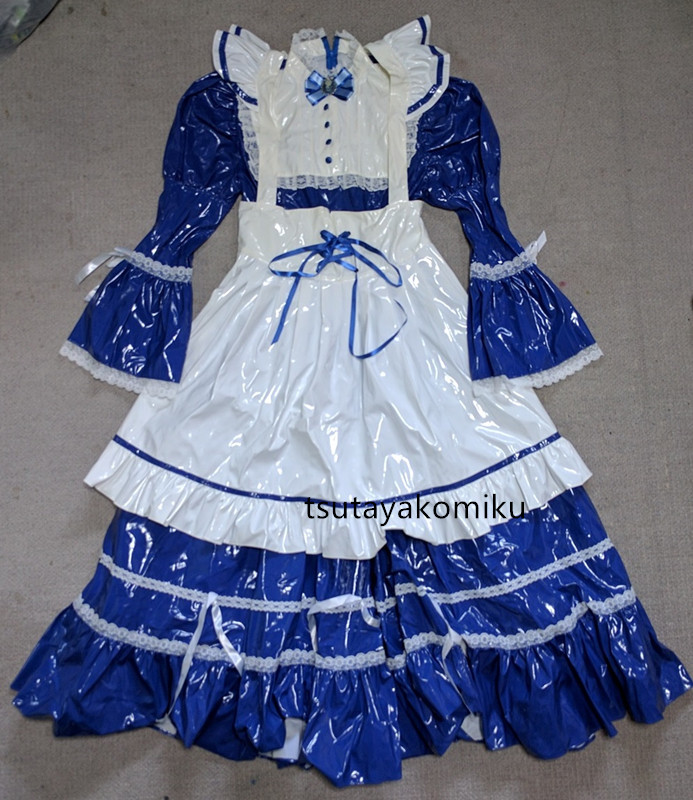 高品質 新作 ロングメイド服 光沢エナメルコスプレ衣装 風 靴と 高品質 新作 ロングメイド服 光沢エナメルコスプレ衣装 風 靴と
