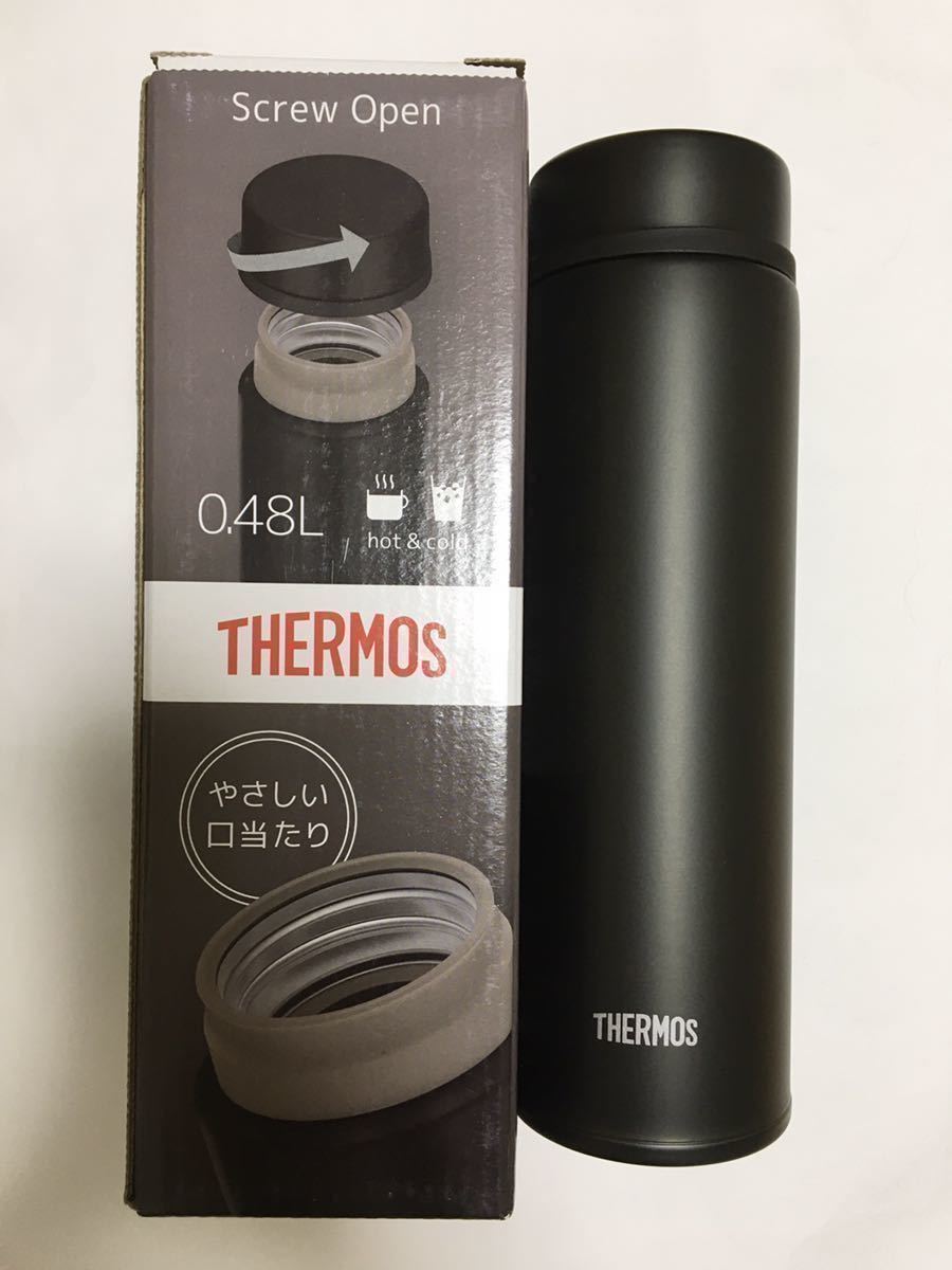 送料無料《ブラック》サーモス ステンレス水筒 480ml 保温 保冷 魔法瓶（直飲み THERMOS ）JNW-480