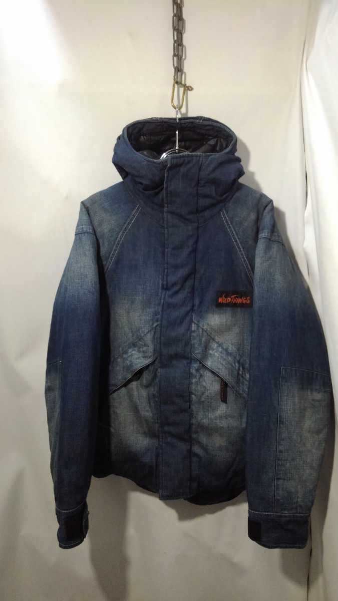 Wild things KATO denim denali jacket 美品 ワイルドシングス カトー デニム デナリ ジャケット パーカー 中綿 プリマロフト ビンテージ _画像5