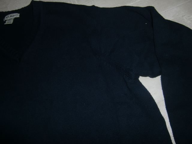  бесплатная доставка 70\'s~80\'s Scotland производства VINTAGE L.L.BEAN хлопок свитер вязаный Work старый бирка LL bean винтаж Британия производства a- kai vu