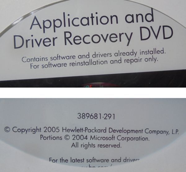 HP Notebooks Application and Driber Recovery DVD|(hp compaq nc6200/zt4000/nx8220/ other )Windows2000/XP