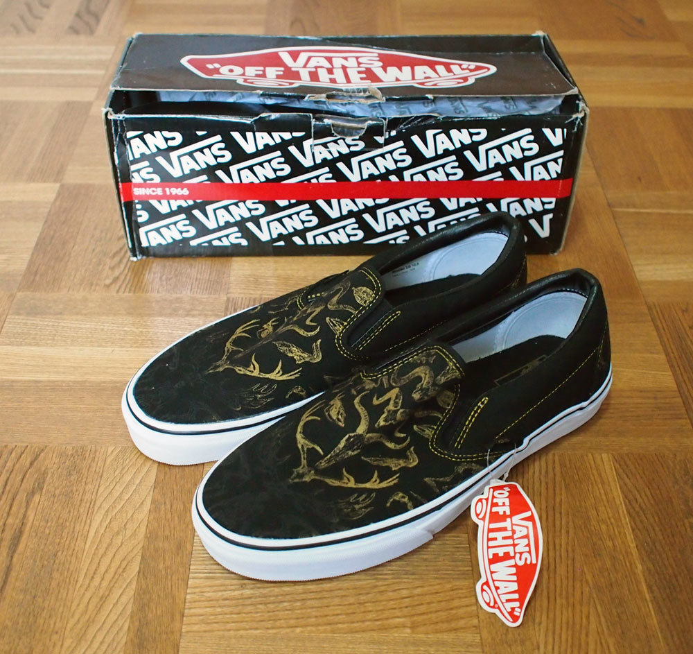 新品　バンズ　クラシック スリッポン　US9（27cm）zoological Blk×RichGold　VANS Classic SLIP ON_画像1