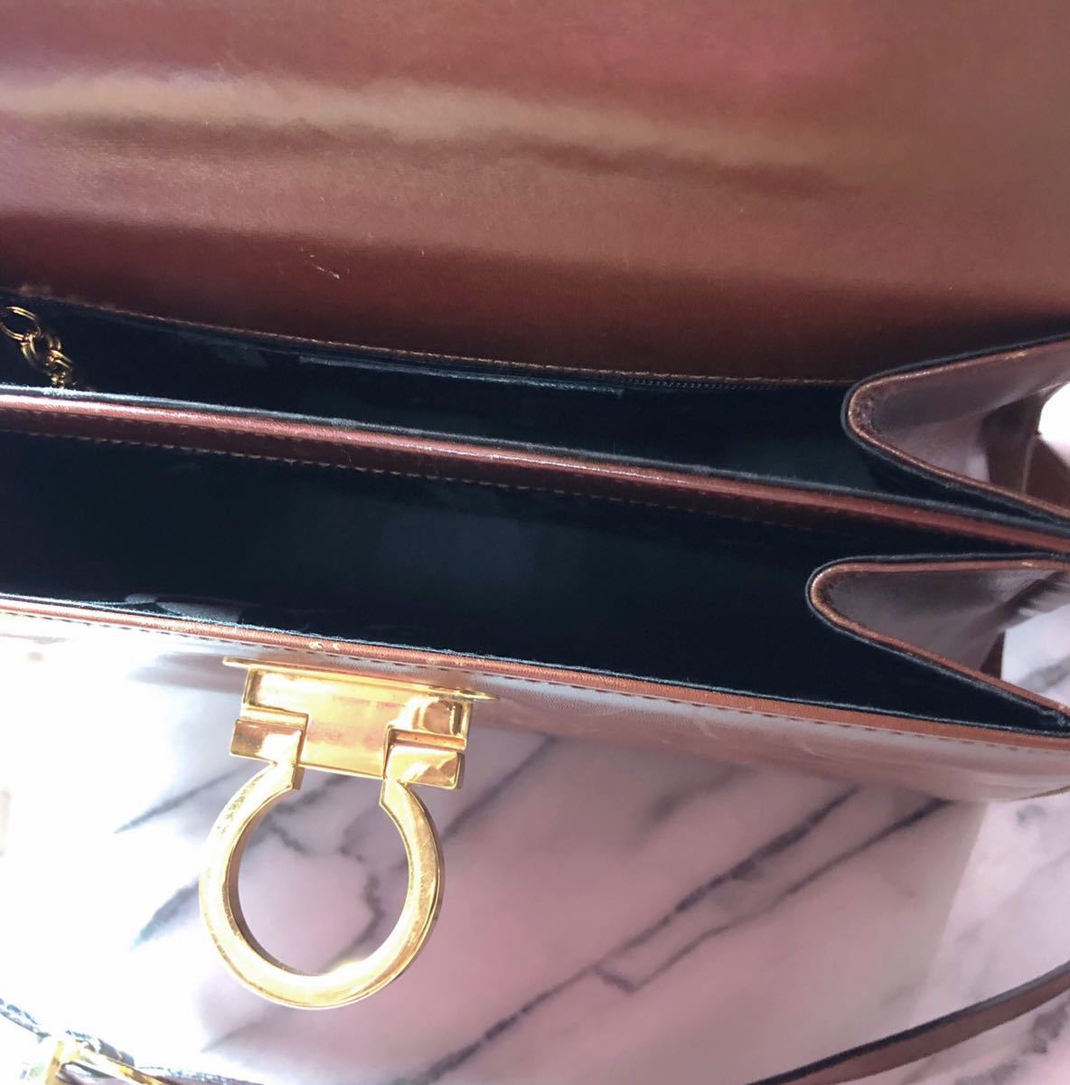 Salvatore Ferragamo フェラガモ ガンチーニ 2ウェイ ハンドバッグ